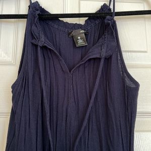 Aqua navy jumpsuit